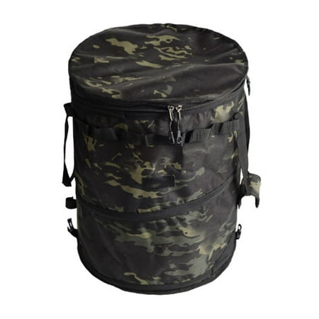 

Outdoor Camping Folding Trash Can Clothes Basket Garbage Can Spring Storage Bag