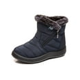 thumbnail image 1 of Ymiytan Women's Winter Warm Side Zipper Snow Boots Blue 6.5, 1 of 7