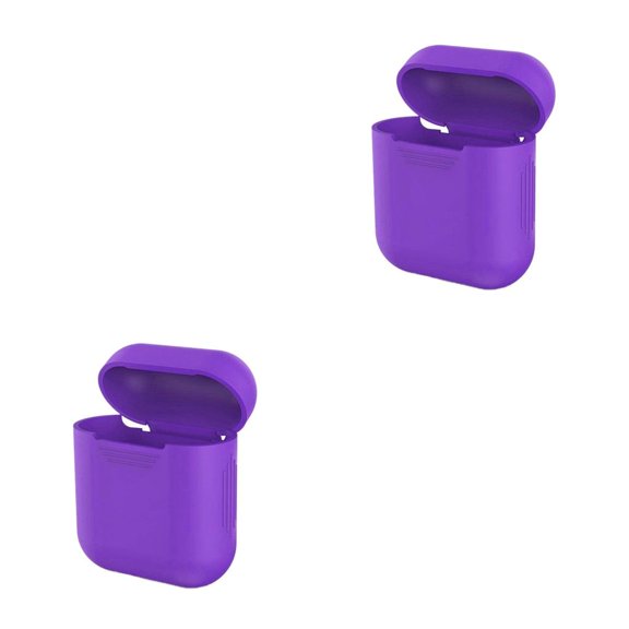 Funda de silicona superfina sweethay para Airpods impermeable 2piezas Púrpura