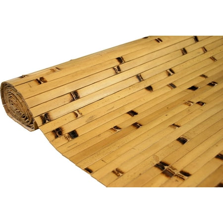 Natural Bamboo Paneling - Flexible Wall Cladding Panels for Living Room Decor, Ceiling Tiles, and Outdoor Kitchens - Renewable Resource, Home Decor, 32 sq ft Coverage, Natural Burnt Nodes
