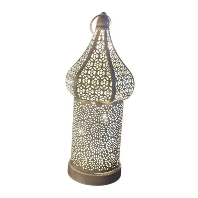 Lámpara colgante decorativa LED de hadas, luz de hierro, arte vintage, linterna LED, decoración de mesa S