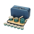 thumbnail image 4 of Juego de té Kung Fu hecho a mano y bandeja con infusor de té, teteras de cerámica, juego de té de viaje para verde, 4 of 9