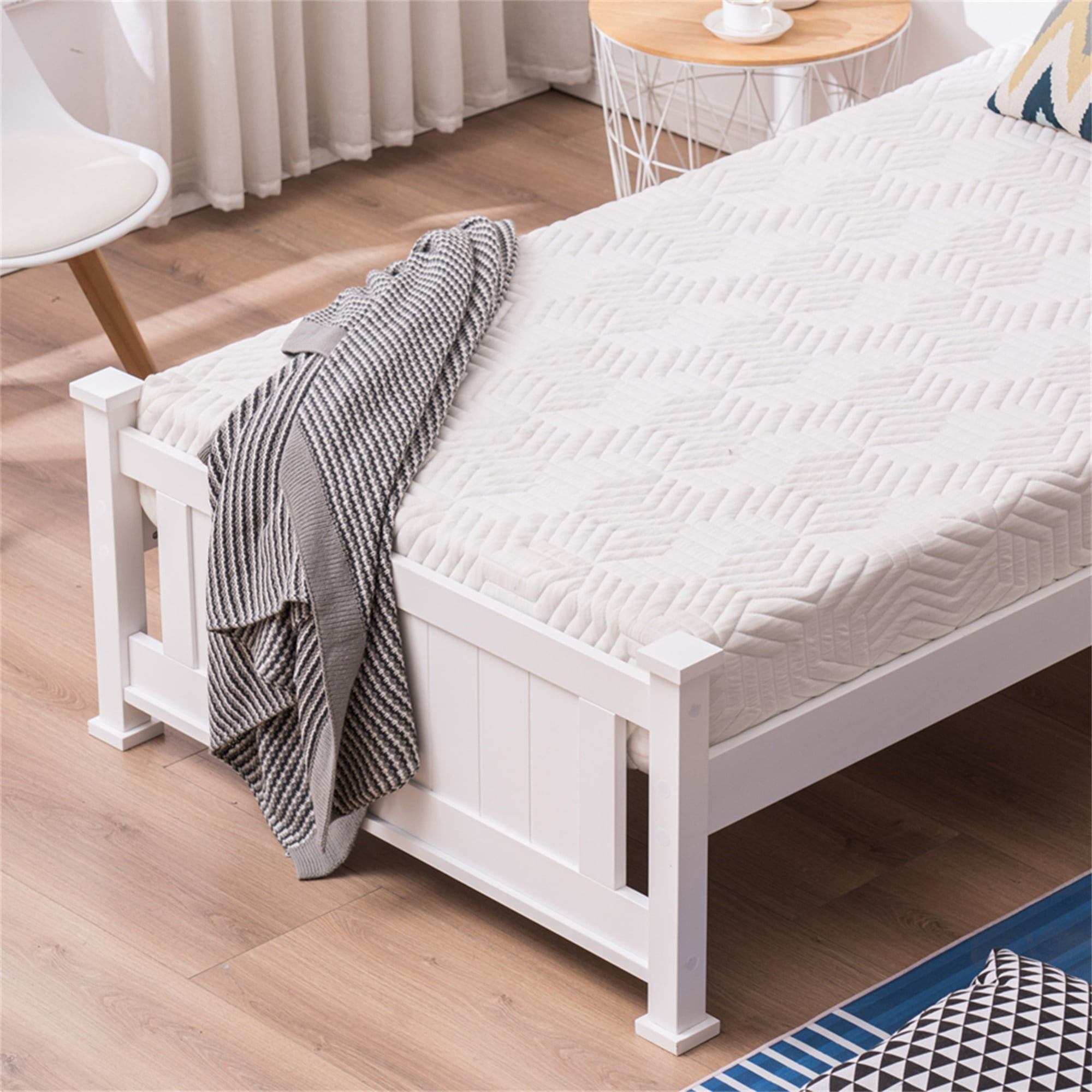 Kadyn Bed Bed Frame Platform Bed, Solid Pine Bed Frame with Sturdy Wood Slats, Modern Style Vertical Bed , Durable Upright Bed