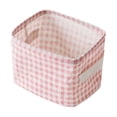 thumbnail image 2 of Linnome Linen Cotton Desktop Storage Basket Fresh Fabric Organizer Box Foldable Small Sundry Holder for Bedroom Vanity Living Room Countertop Tidying, 2 of 7