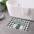 thumbnail image 3 of FJPT Non Slip Flannel Polyester Floor Mat With Eucalyptus And Mason Jar Design For Bathroom Kitchen Bedroom Decor 31.5x19.7 inch, 3 of 5