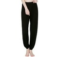 thumbnail image 1 of LUXUR Ladies Straight Leg Bottoms Tummy Control Sport Trousers Black 3XL, 1 of 3