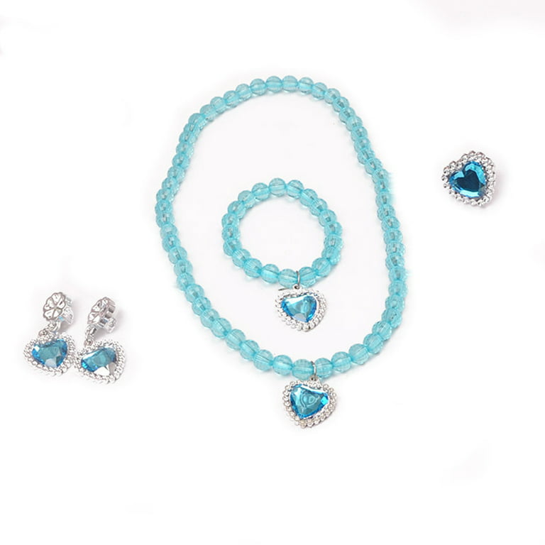 Taqqpue Bracelets Earrings Necklaces Set for Women Teen Girls,Multicolor  Earring Necklace Bracelet Color Zircon Single Full Diamond,Jewelry Set