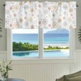 thumbnail image 3 of Christmas Snowflake Farmhouse Short Window Curtain Valances, Xmas Yellow Teal Snow Winter Holiday Rod Pocket Kitchen Valances for Living Room Bedroom Bathroom Cafe 42" x 12", 3 of 8