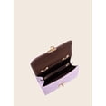 thumbnail image 7 of REMANLAND Women's Crossbody Chain Strap Small Flap Mini Quilted Satin Messenger Shoulder Bag, Purple, 7 of 7