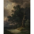 thumbnail image 3 of Josef Kreutzinger 15x18 Black Modern Framed Museum Art Print Titled - Thunderstorm Landscape (1856), 3 of 5