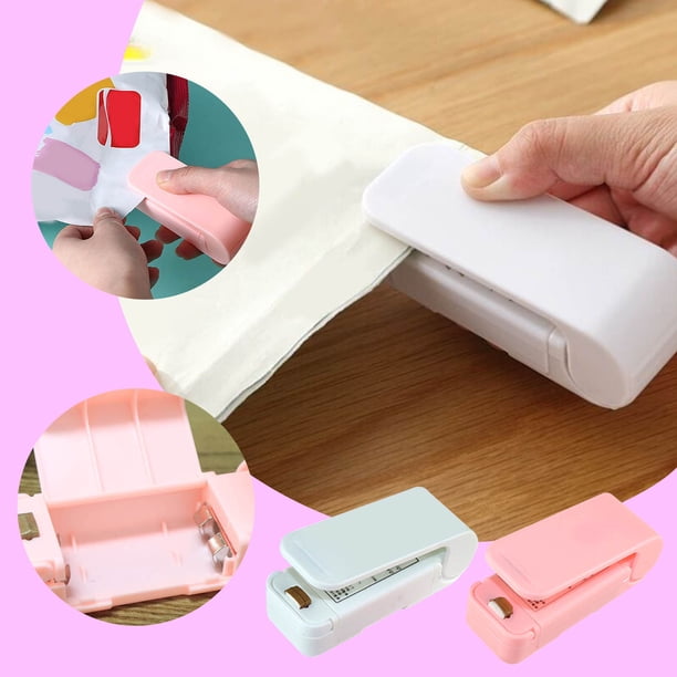 Xihbxyly Mini Sellador de Alimentos, Sellador Portátil de Bolsas de Plástico, Conservación Hermética de La Frescura, Fácil de Usar, Almacenamiento En La Cocina Del Hogar, Práctico Fondo Magnético, Ta
