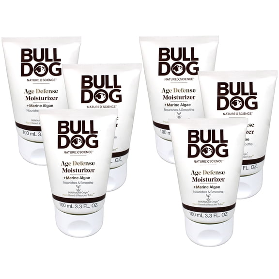 Bulldog Age Defence Moisturiser For Men, 3.3 oz, 6 Pack