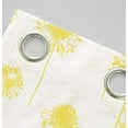 thumbnail image 3 of DriftAway Dandelion Floral Flower Lined Thermal Insulated Energy Saving Window Curtain for Living Room/Bedroom/ Kitchen/Kids, 2 Layer, Rod Pocket, 52"x84" (Yellow), 3 of 5