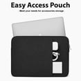 thumbnail image 5 of Vena 15.6 Inch Macbook Sleeve, Padded Laptop Sleeve Shockproof Water Resistant Protective Slim Carrying Case Bag with Front Pouch Pockage, Durable for Notebook, Lenovo, Dell HP, Black, 5 of 8