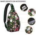 thumbnail image 2 of Artistic Bloom Floral Sling Backpack, Watercolor Flower Print Crossbody Travel Bag, Lightweight Hiking Shoulder Pack, 2 of 6