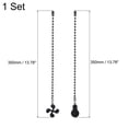 thumbnail image 2 of Uxcell 13.78 inch Ceiling Fan Pull Chain Sets, 2Pcs Fan Chains Extenders Black, 2 of 6