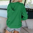 thumbnail image 4 of Womens Coats Outerwear Winter Women's Casual Color Zip Hood Long Sleeve Pocket Jacket Blouse, 4 of 5