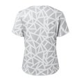 thumbnail image 5 of Trendfront Womens Geometric Pattern T Shirts Crew Neck Short Sleeve All Over Abstract Print Athletic Performance Gym Workout Activewear Top, 5 of 6