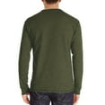 thumbnail image 3 of Caqnni Men Casual Henley Shirt Long Sleeve Autumn and Winter Basic T Shirt Pocket Soild Button Tee Top (AG,3XL), 3 of 5