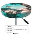 thumbnail image 4 of Round Bar Stool Seat Covers, Turquoise Beach Kayaking Elastic Round Chair Cover Stool Seat Slipcover Bar Stool Cushions Round Pad for 12-14 inch, 4 of 7
