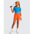 thumbnail image 2 of CRZ YOGA Girls Feathery-Fit Soft Athletic Shorts with Zipper Pocket Tennis Soccer Running Casual Liner Kids Teen, 2 of 7