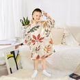 thumbnail image 6 of FORMRS Wearable Blanket Hoodie with Sleeves for Kids Cozy Flannel Sweatshirt, Yellow Autumn Leaves, 6 of 7
