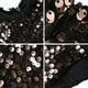 thumbnail image 3 of Mini vestido de fiesta elástico con cuello en V de lentejuelas con lentejuelas y glitter ajustado Mixfeer Dorado XL, 3 of 5