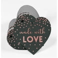 thumbnail image 3 of Inkdotpot Real Rose Gold Foil Made With Love Wedding Tags Favor Hang Paper Tags 50 Pieces, 3 of 6