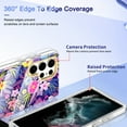 thumbnail image 5 of Dteck for Samsung Galaxy S23 Ultra Case Marble Pattern Hybrid Hard Back Soft TPU Raised Edge Ultra-Thin Shock Absorption Scratch Proof Slim Protective Case for Samsung Galaxy S23 Ultra,Flower, 5 of 7
