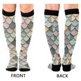 thumbnail image 4 of FORMRS Womens Knee High Socks Casual Long Thick Travel Daily Wear, 1 Pair, Green Art Pattern, 4 of 6