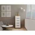 thumbnail image 2 of DEPOT E-SHOP Egeo 5 Drawer Dresser, Vertical Dresser, White / Light Oak, 2 of 7