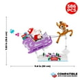 thumbnail image 5 of Brickcraft Rudolph the Red-Nosed Reindeer Santa’s Sleigh Brick Building Kit (586-Piece Set), Holiday Collectible, Christmas Display, Festive Brick Toy, 5 of 11