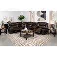 thumbnail image 2 of Sycamore Upholstered Power Reclining Sectional Sofa Brown, 2 of 14