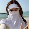 thumbnail image 4 of YAOBAMM Cycling Headgear Summer Sunscreen Face Hood Cool Touch Breathable Face protective Solid Color Full Protection Outdoor Lace Up Neck Protection, 4 of 6