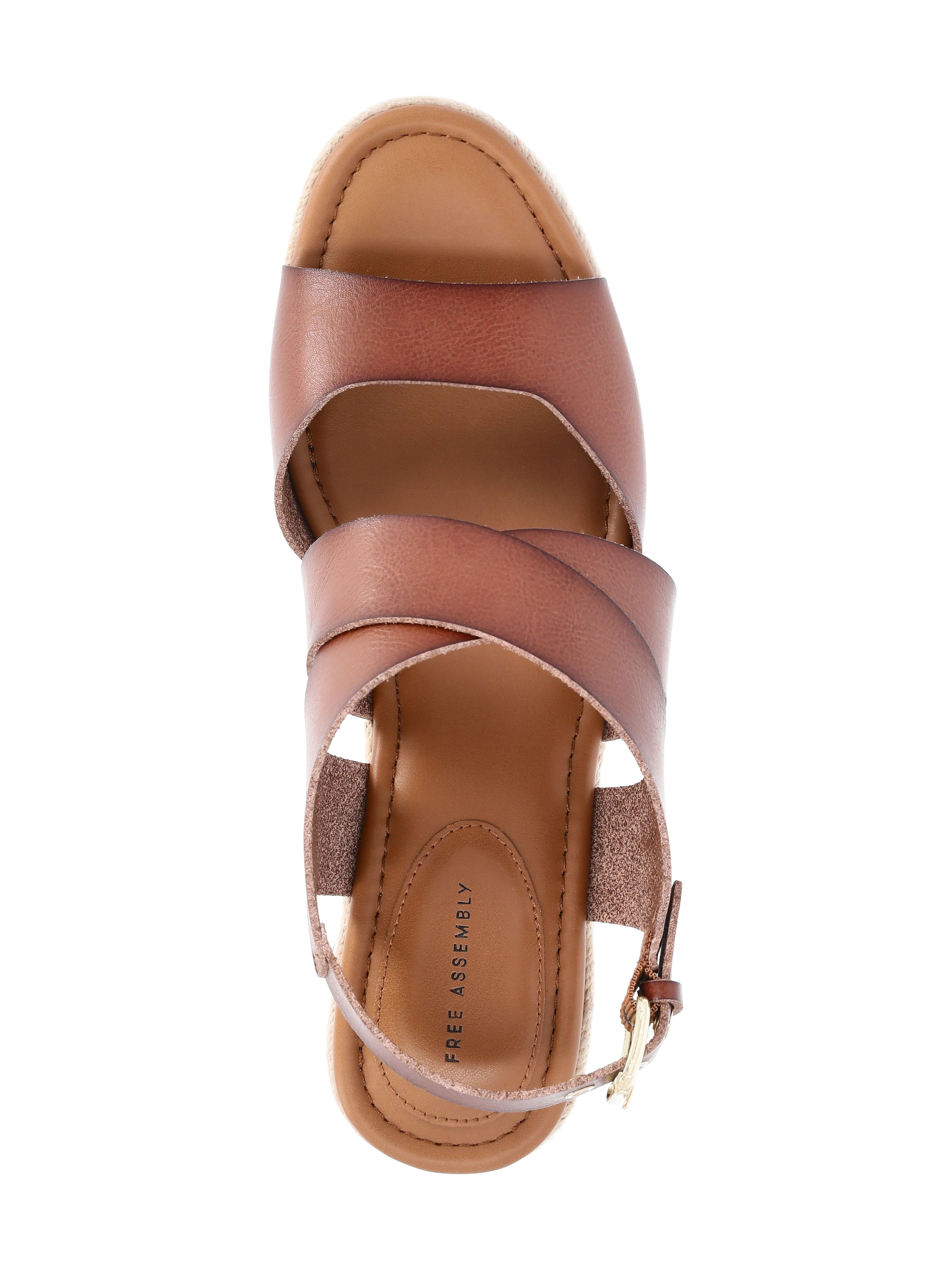 Free Assembly Women's Strappy Platform Block Heel Sandals