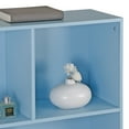 thumbnail image 6 of HomGarden Wood Open 3-Shelves Bookcase 8 Cube Storage Organizer Modern Cabinet W/Legs, Bright Blue, 6 of 10