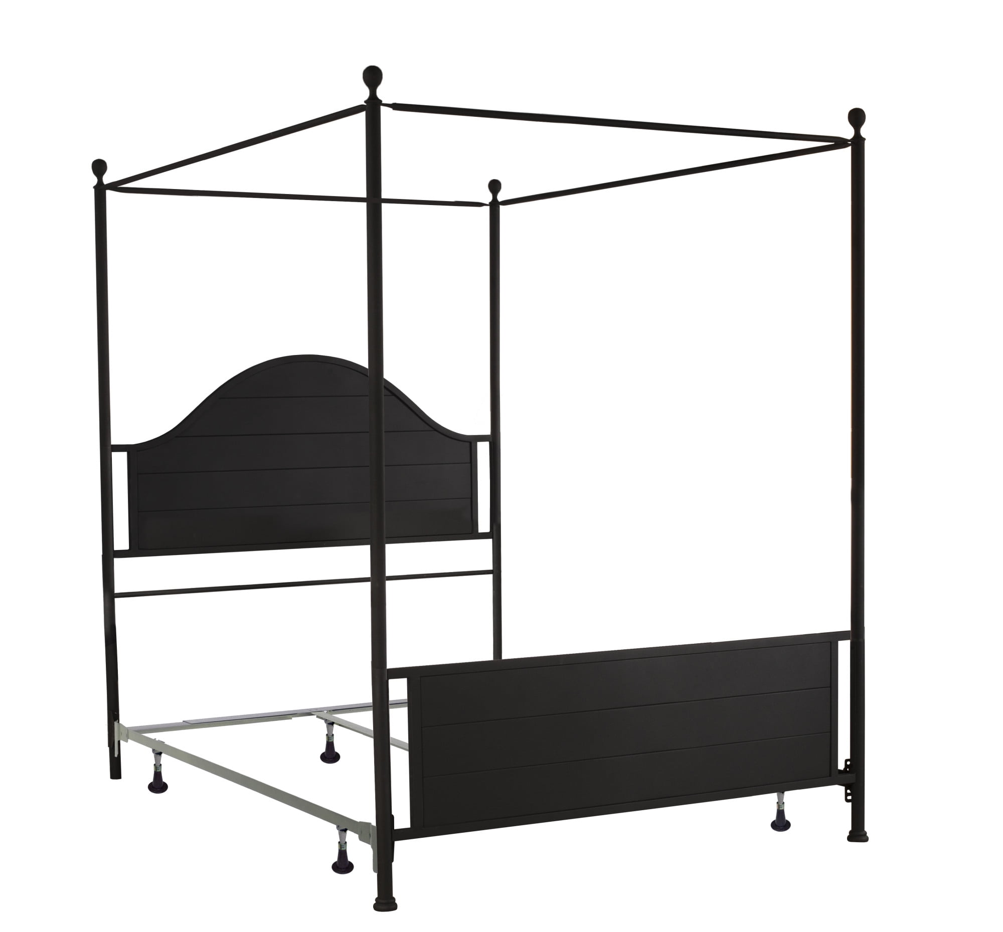 Hillsdale Furniture Cumberland Queen Metal Canopy Bed, Textured Black