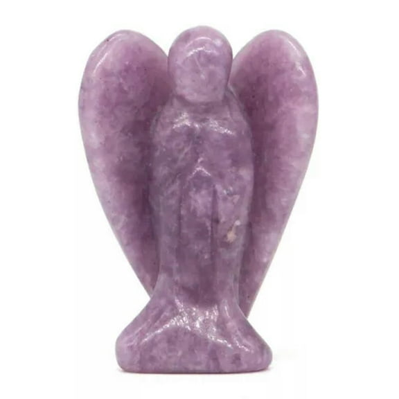 EOEMY 1.5'' Natural Reiki Quartz Crystal Carved Angel Chakra Mineral Rock Decor Gift- Amethyst Quartz-10Pcs