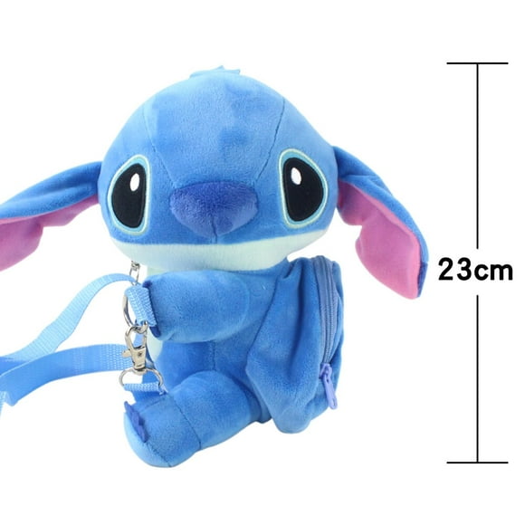 23cm Disney Anime Lilo & Stitch Backpack Plush Inclined Shoulder Bag Stitch Soft Stuffed Doll For Children Toy Gift
