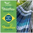 thumbnail image 2 of Vivere Authentic Brazilian Double Cotton Hammock, Outdoor Hanging Daybed, Marina, 2 of 5