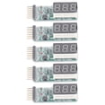 thumbnail image 2 of Medidor de voltaje de batería de 5 uds, indicador de nivel de capacidad del Monitor para baterías de litio 2-6S, 2 of 5