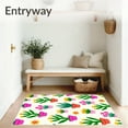 thumbnail image 3 of ODIKA 3'x5' Machine Washable Non-Slip Area Rug, Desert Bloom Succulent Garden with Vibrant Florals High Traffic Rug, Pink, 721901, 3 of 7