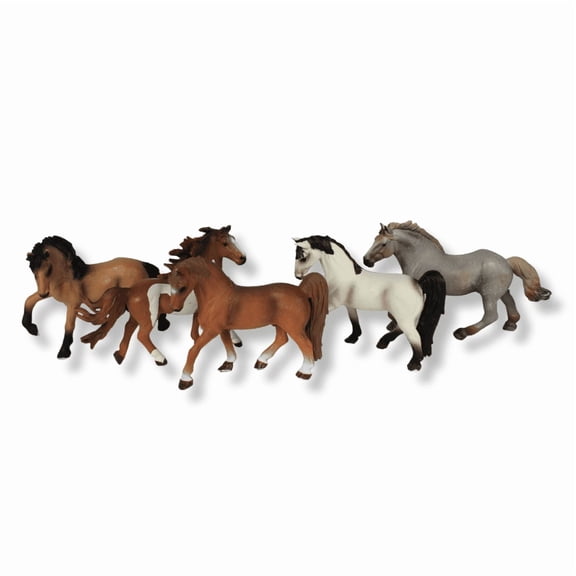 Zaga Toys Mustang Horse Hand-Painted Stallions Bundle, Set of 5