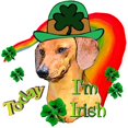 thumbnail image 2 of CafePress - St Pattys Dachshund -  Round Wood Ornament 4", 2 of 2