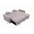 thumbnail image 3 of Modern Upholstered 83" Sofa Bed with Adjustable Backrest for Home, 3 of 13