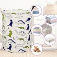 thumbnail image 2 of Xmushyra Laundry Basket, Large Collapsible Laundry Hamper with Waterproof PE Lining, Canvas Clothes Storage Basket with Handles for Kids Room, Nursery, Bedroom, Toy Storage, 63L, 2 of 6