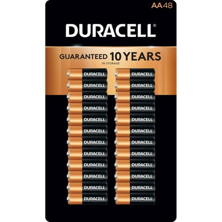 Duracell Coppertop Alkaline AA long-lasting Power Preserve Batteries (48