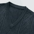 thumbnail image 3 of Bcfgryg Men's New Wear Solid Color Autumn And Winter Warm Comfort Classic Business Sleeveless Casual Plush Vest V Neck Knit Vest Men's Vest, 3 of 5