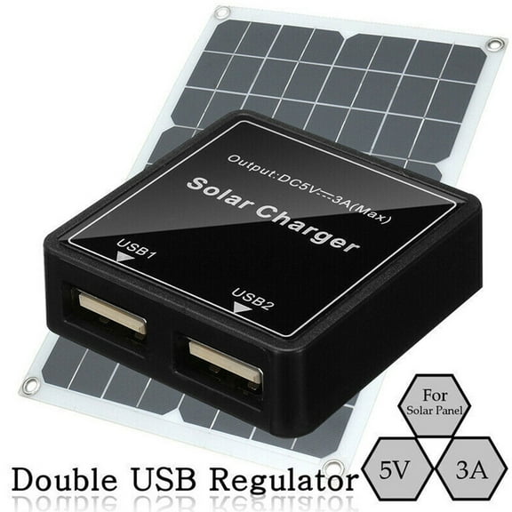 Solar Controller Power Charger Kit Double USB Regulator USB Regulator 5V~20V DIY Plastic Home Improvement Solar Energy