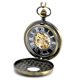 thumbnail image 2 of Reloj de bolsillo mecánico automático con esqueleto hueco retro para hombre, 2 of 5